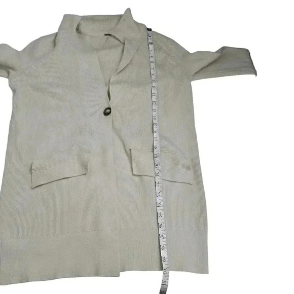 Free People Sarah Sweater Blazer Cream Single Button Size  Small - Picture 12 of 12